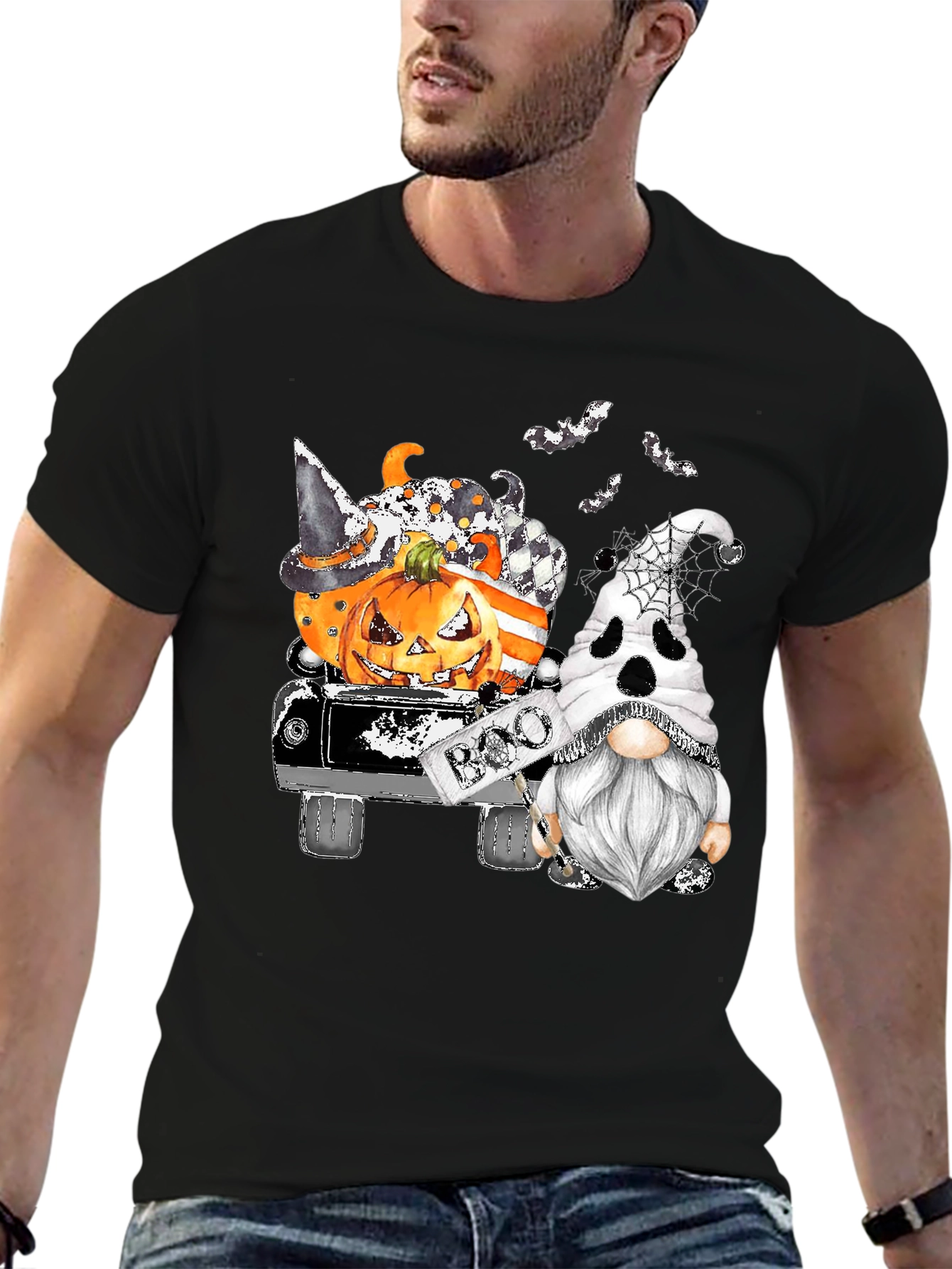 Halloween Gnomes Truck T-Shirt