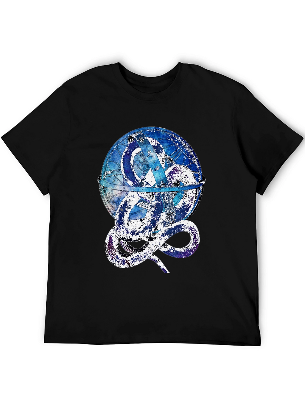 Serpent Globe Graphic Tee - Mens Black T-Shirt