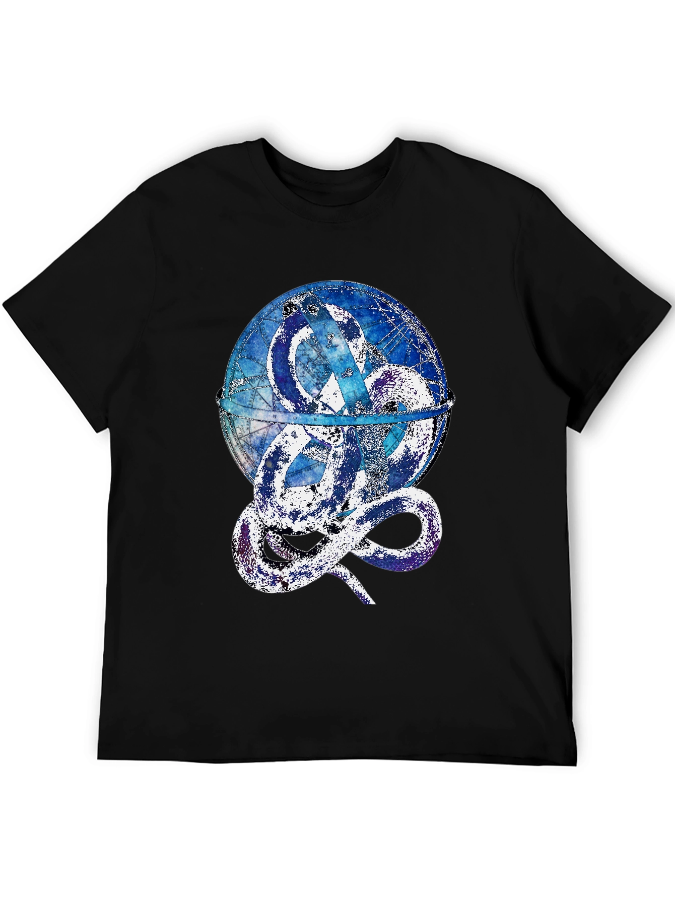 Serpent Globe Graphic Tee - Mens Black T-Shirt
