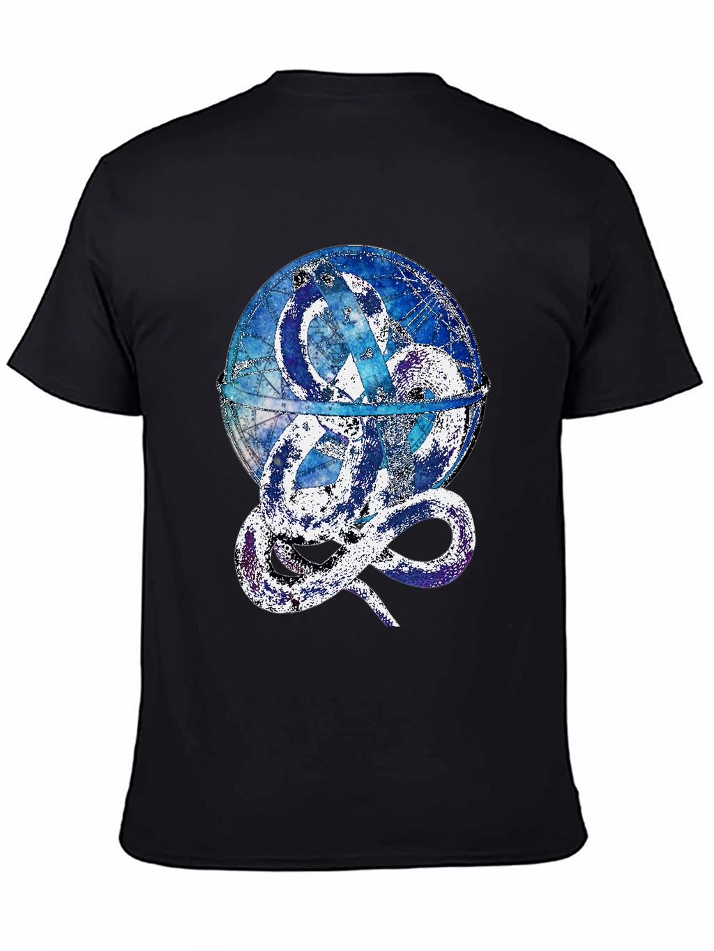 Serpent Globe Graphic Tee - Mens Black T-Shirt