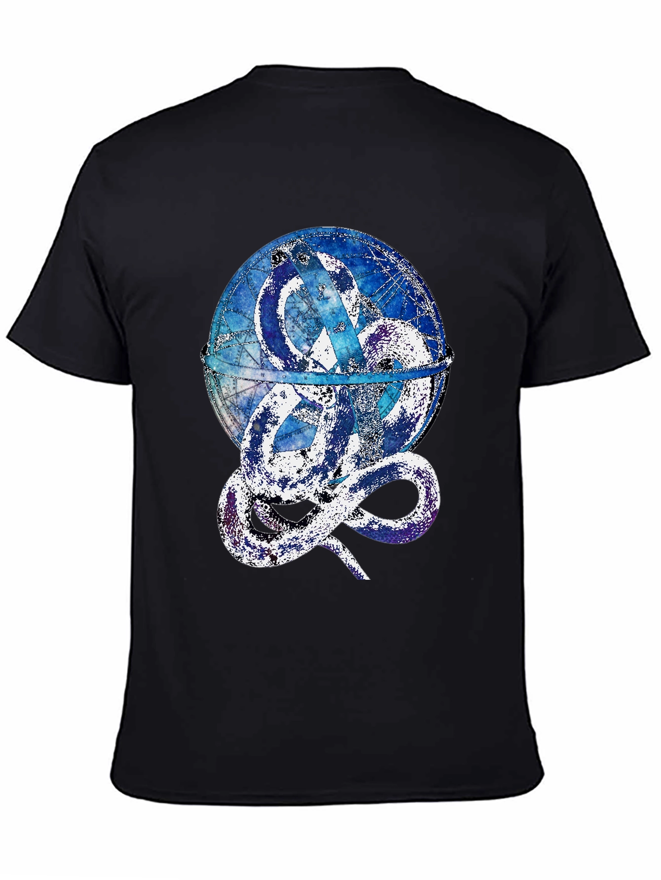 Serpent Globe Graphic Tee - Mens Black T-Shirt