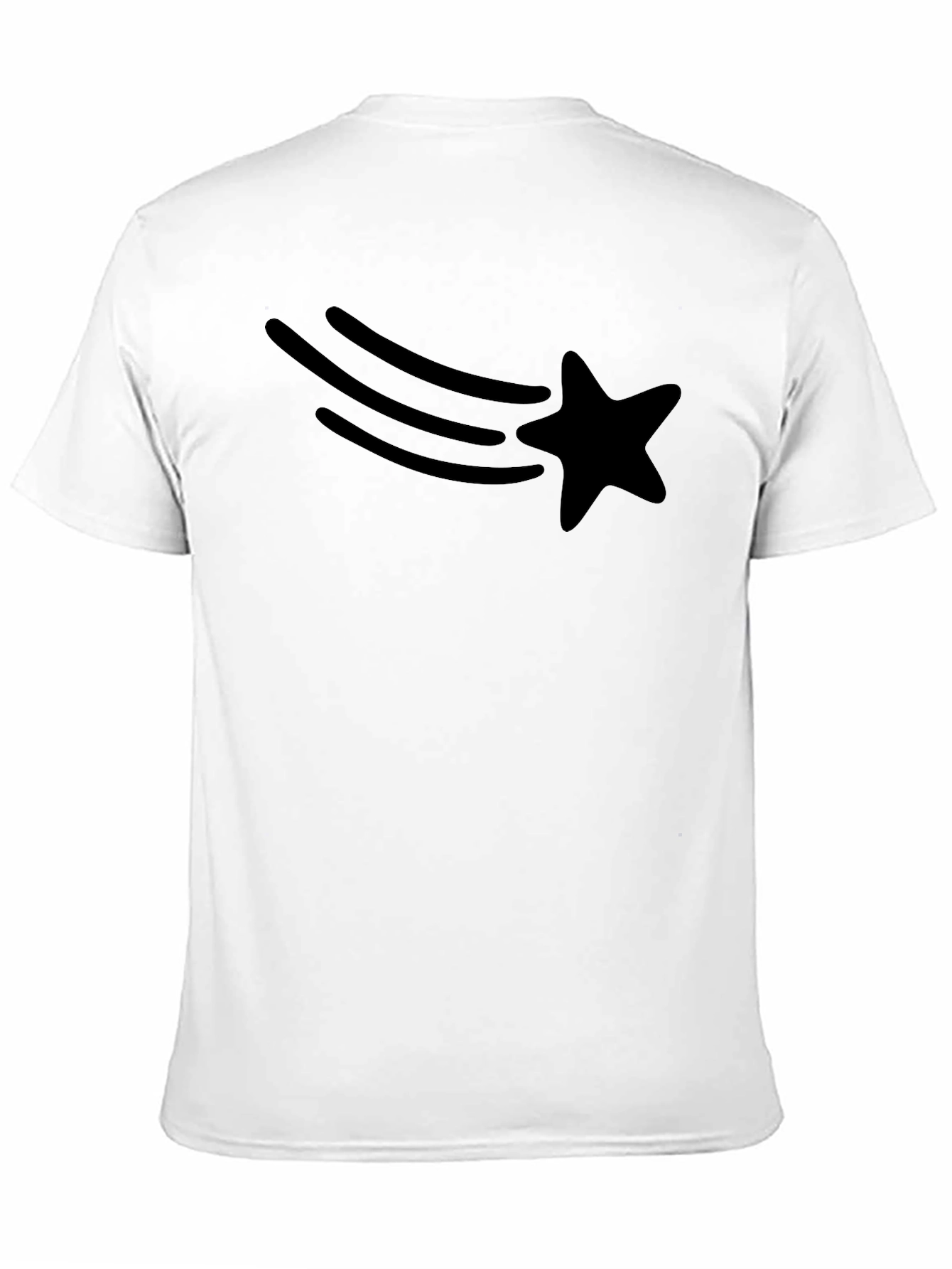 Stylish Black T-Shirt with Shooting Star Design