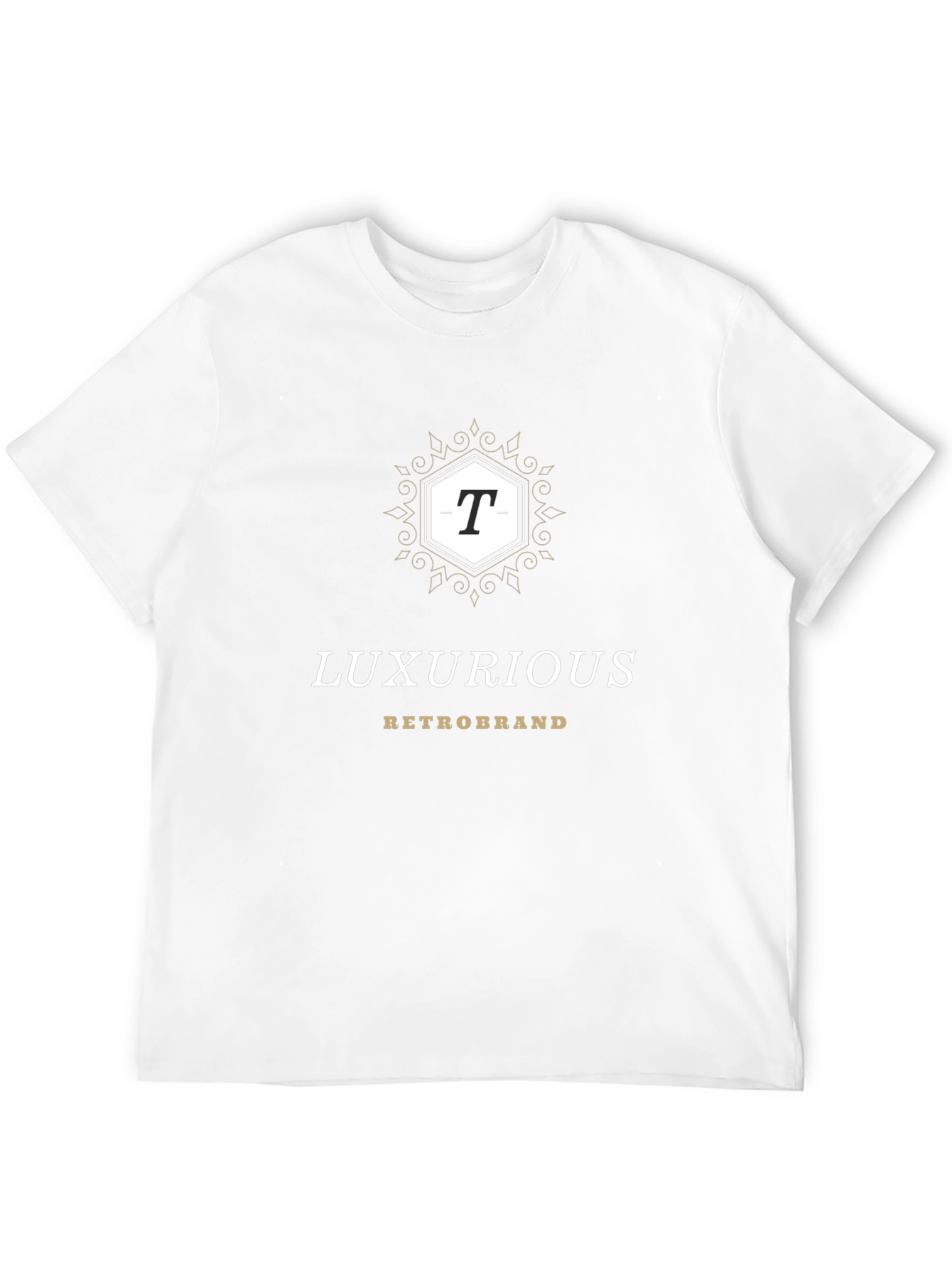 Luxurious Retrobrand Black T-Shirt