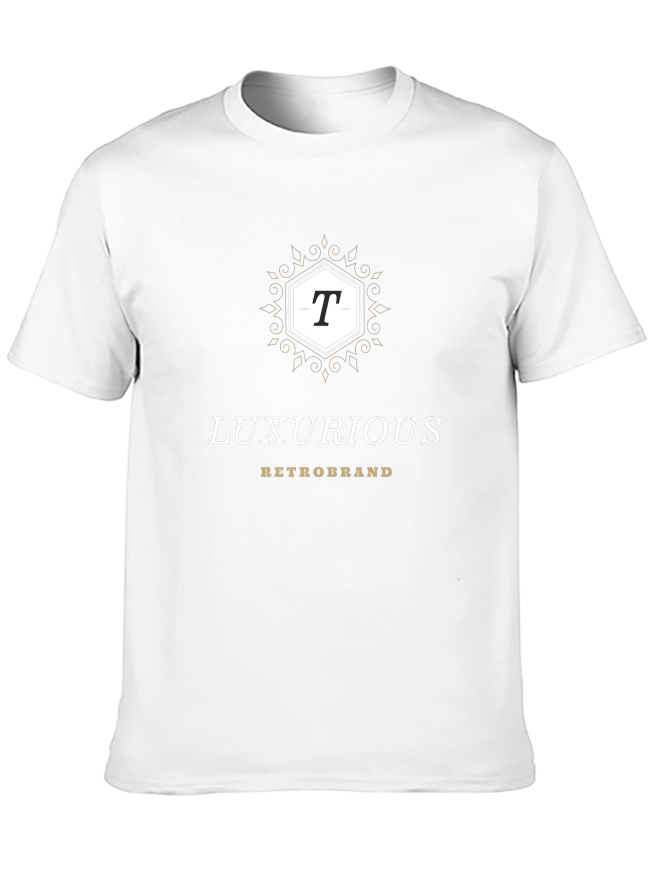 Luxurious Retrobrand Black T-Shirt