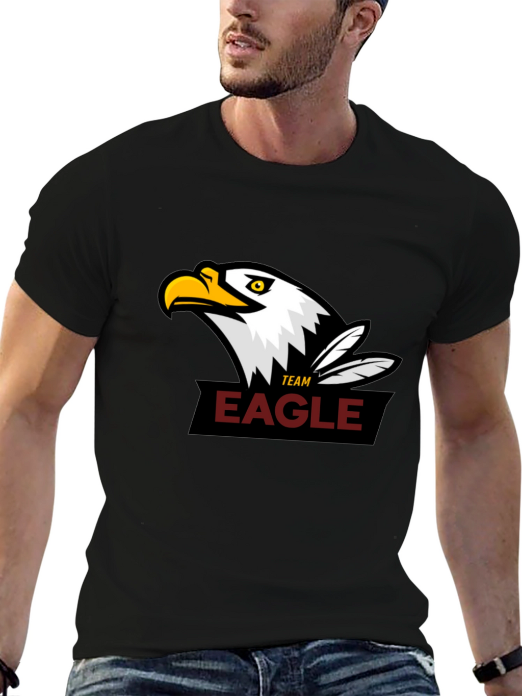 Team Eagle Black T-Shirt