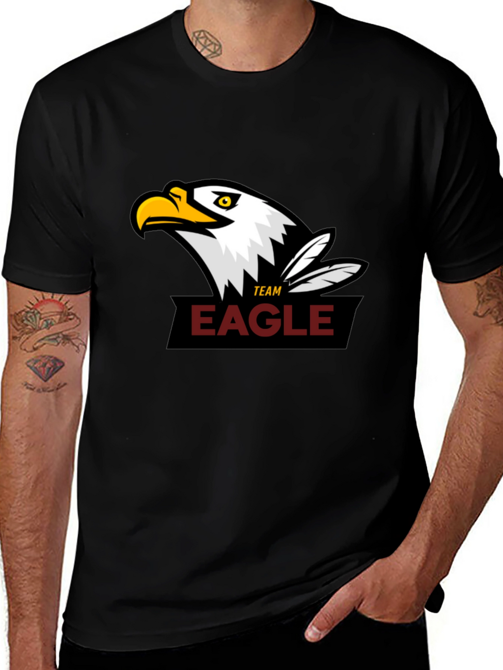 Team Eagle Black T-Shirt