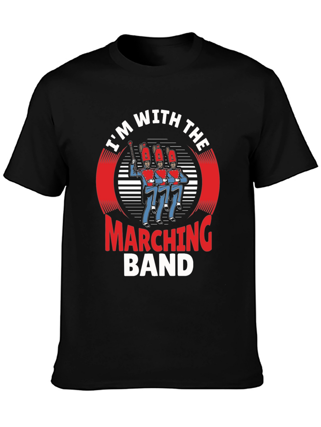 Marching Band Tee - Black Cotton Graphic T-Shirt