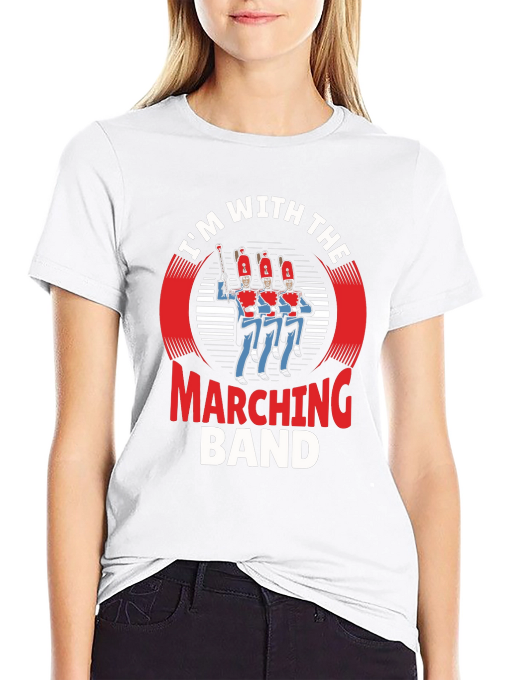 Marching Band Tee - Black Cotton Graphic T-Shirt