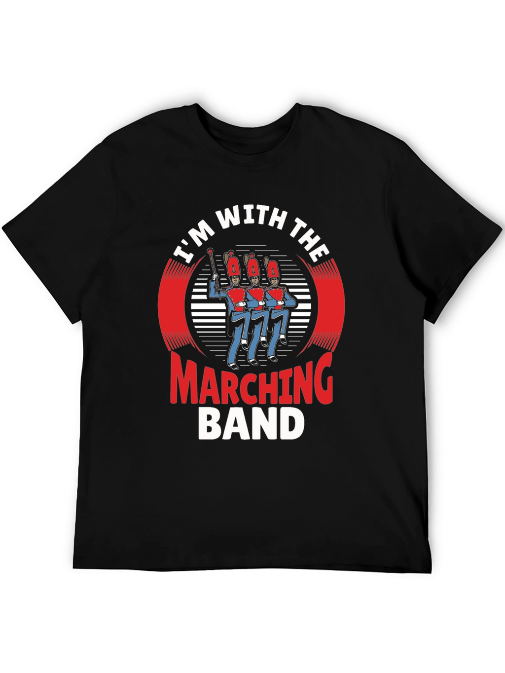Marching Band Tee - Black Cotton Graphic T-Shirt