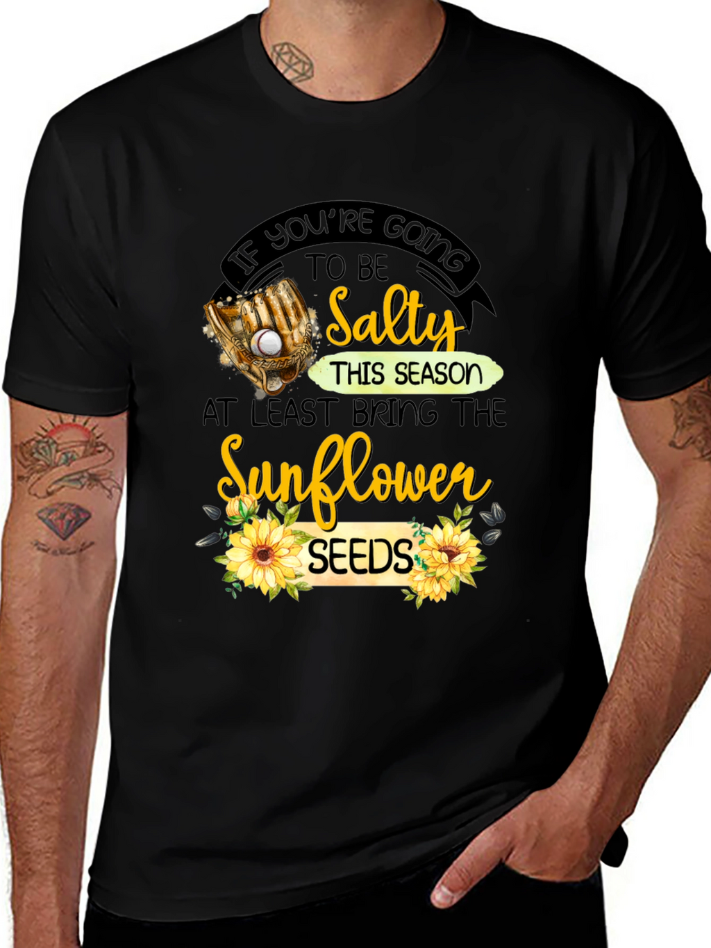 Salty Sunflower Seeds Graphic T-Shirt