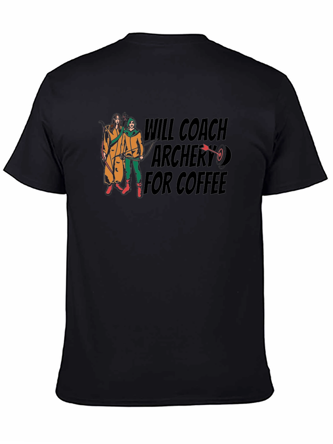 Archery Coach T-Shirt - Will Coach Archery For Coffee