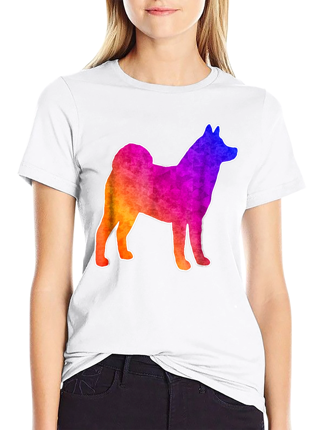 Rainbow Shiba Inu T-Shirt - Fun Dog Lover Tee