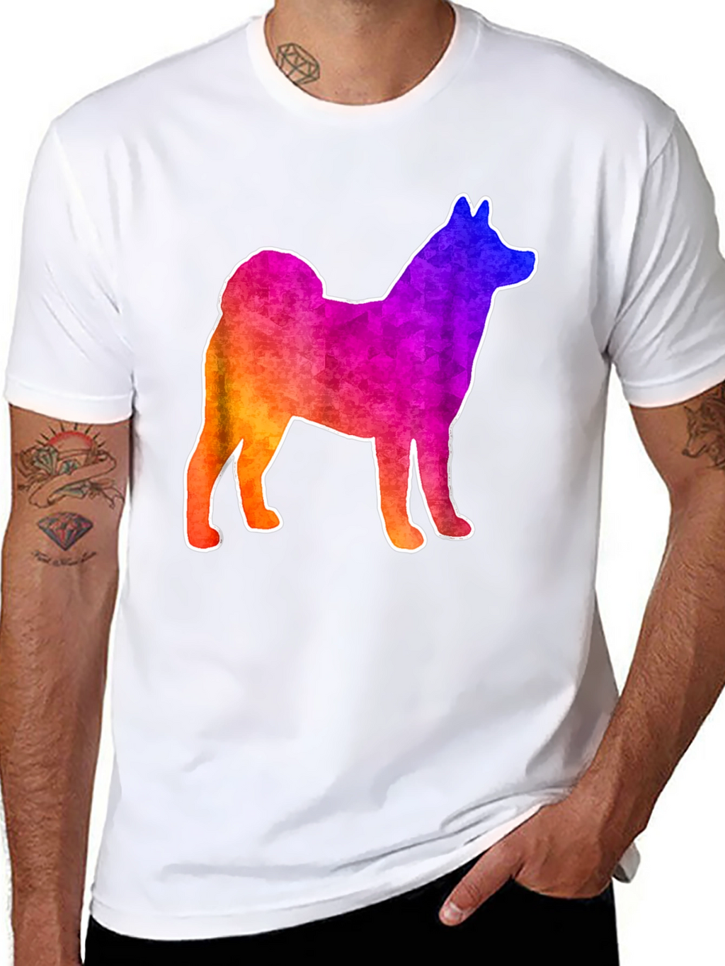 Rainbow Shiba Inu T-Shirt - Fun Dog Lover Tee