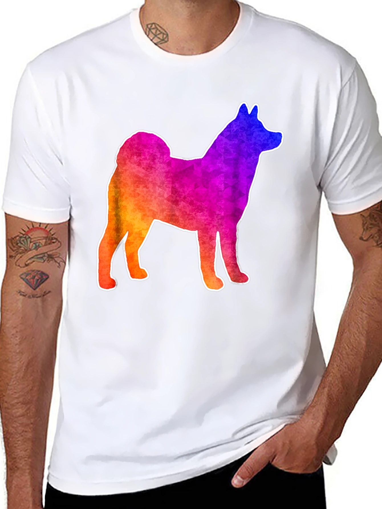 Rainbow Shiba Inu T-Shirt - Fun Dog Lover Tee