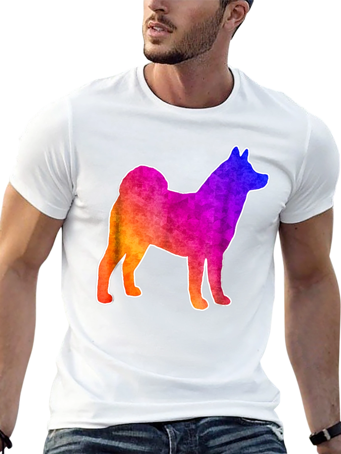 Rainbow Shiba Inu T-Shirt - Fun Dog Lover Tee
