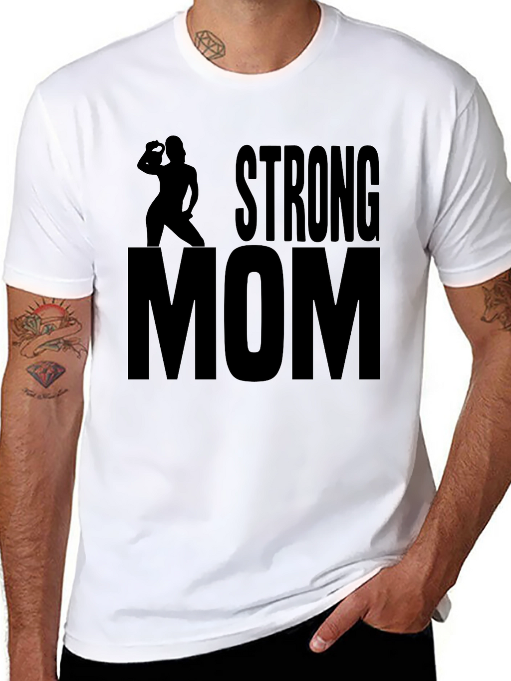 Strong Mom Graphic Tee - Fitness Inspired Design