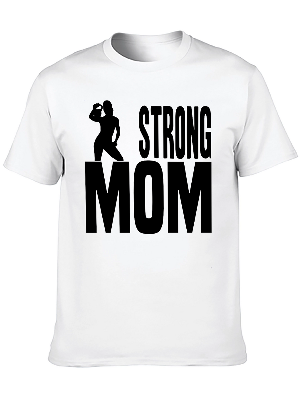 Strong Mom Graphic Tee - Fitness Inspired Design