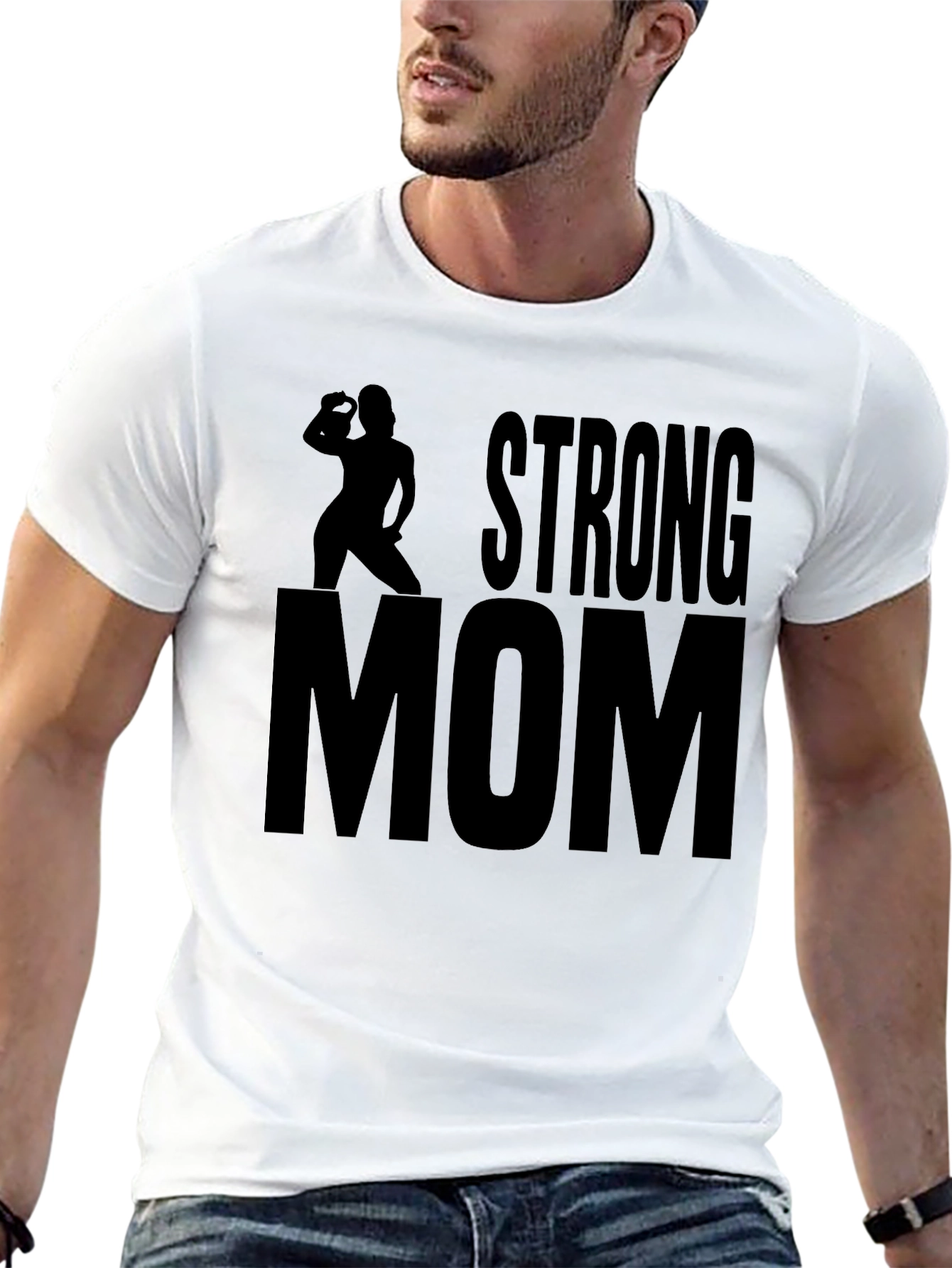 Strong Mom Graphic Tee - Fitness Inspired Design