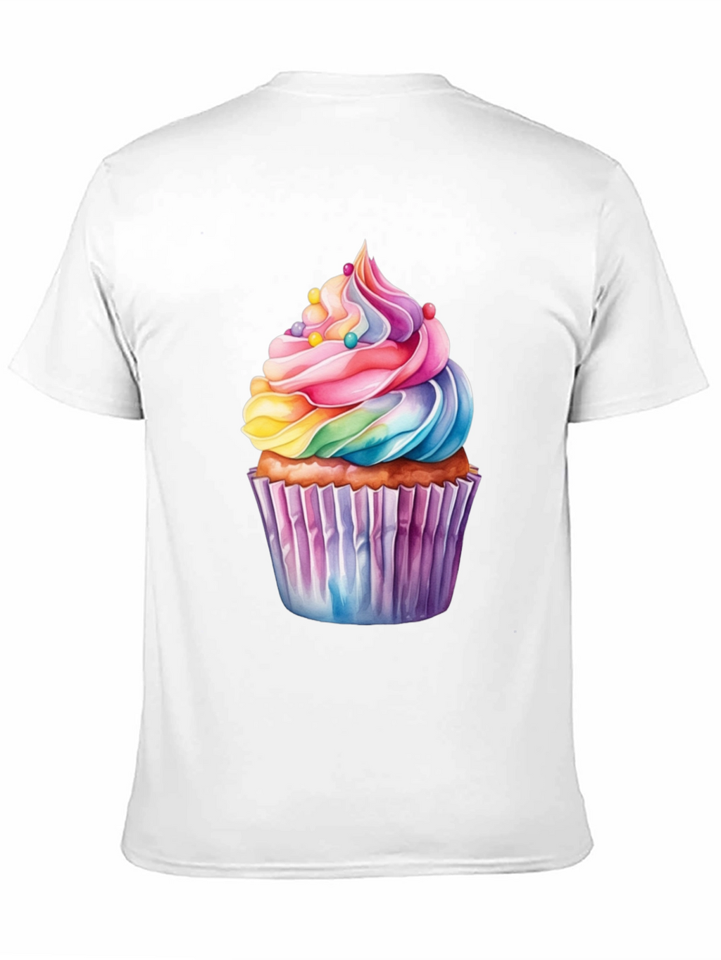Rainbow Cupcake Graphic T-Shirt