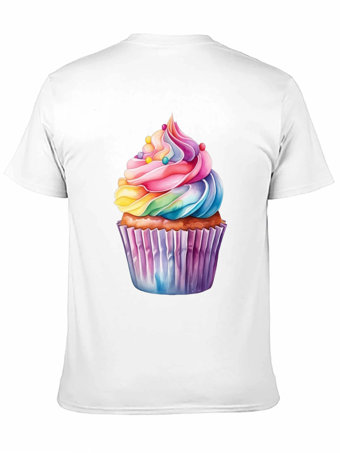 Rainbow Cupcake Graphic T-Shirt