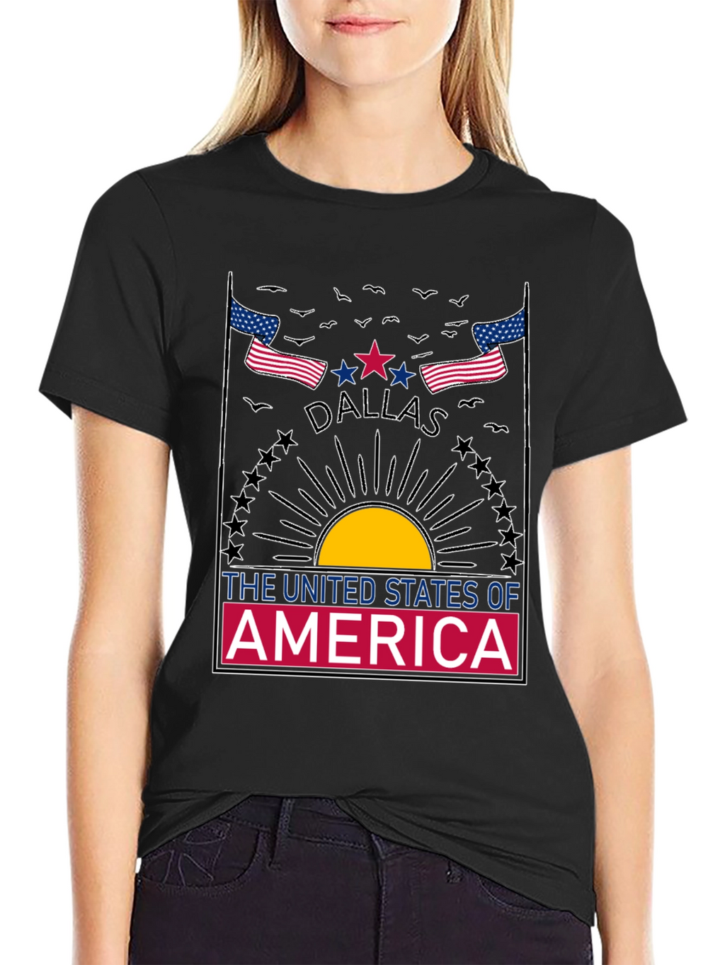 Dallas USA Graphic Tee - Patriotic Design