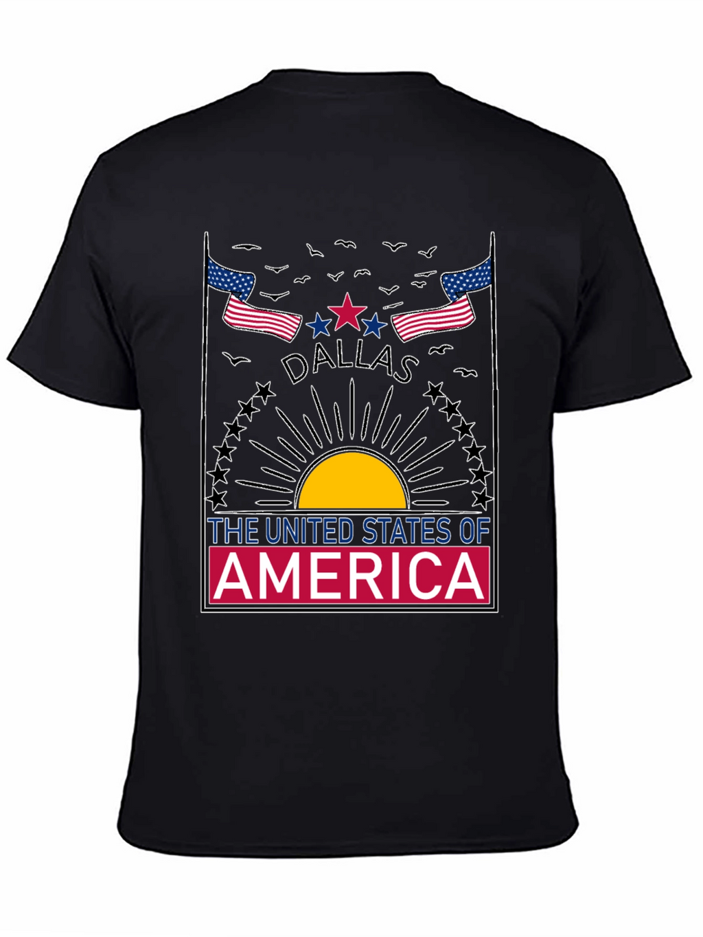 Dallas USA Graphic Tee - Patriotic Design