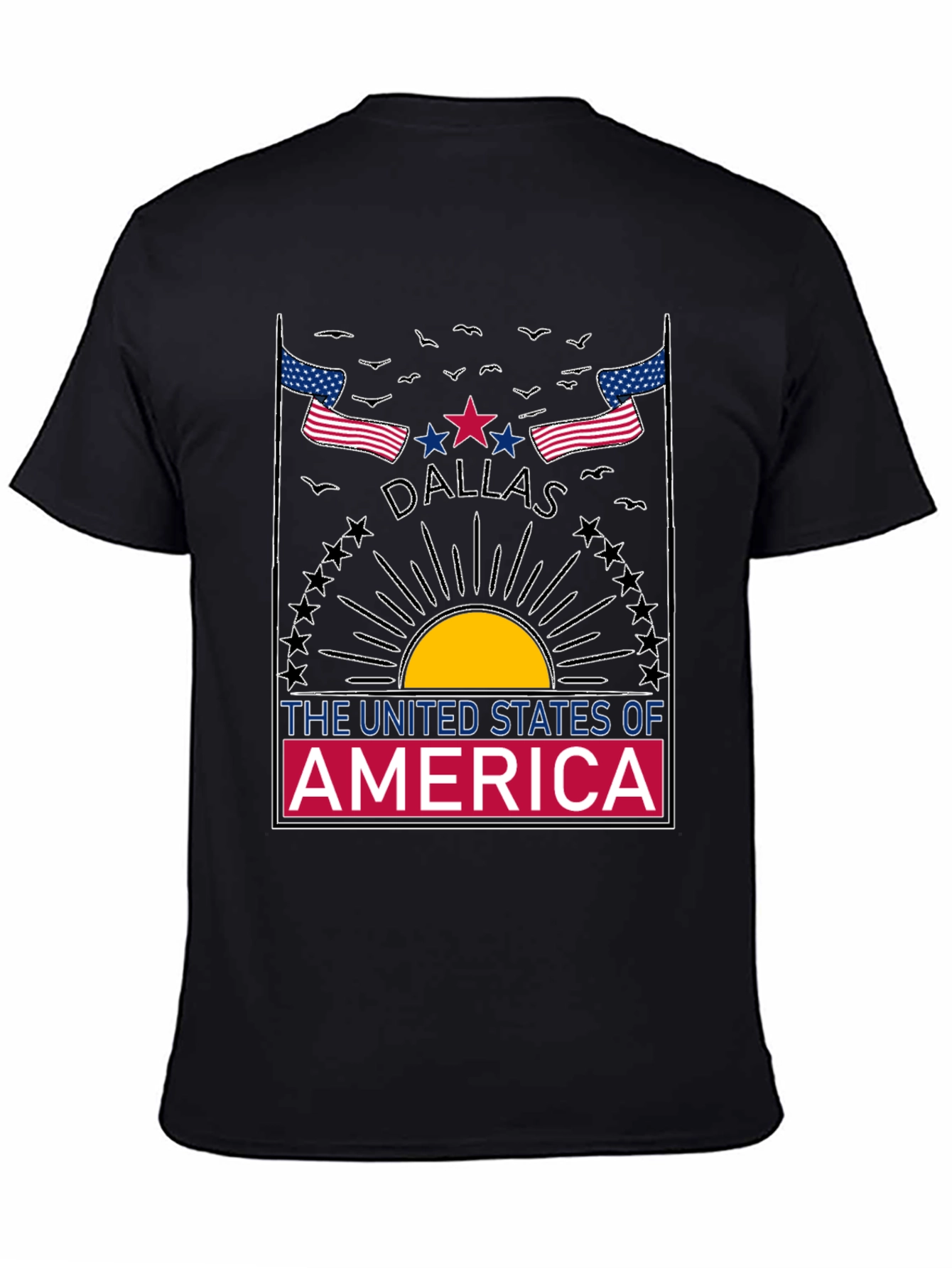 Dallas USA Graphic Tee - Patriotic Design