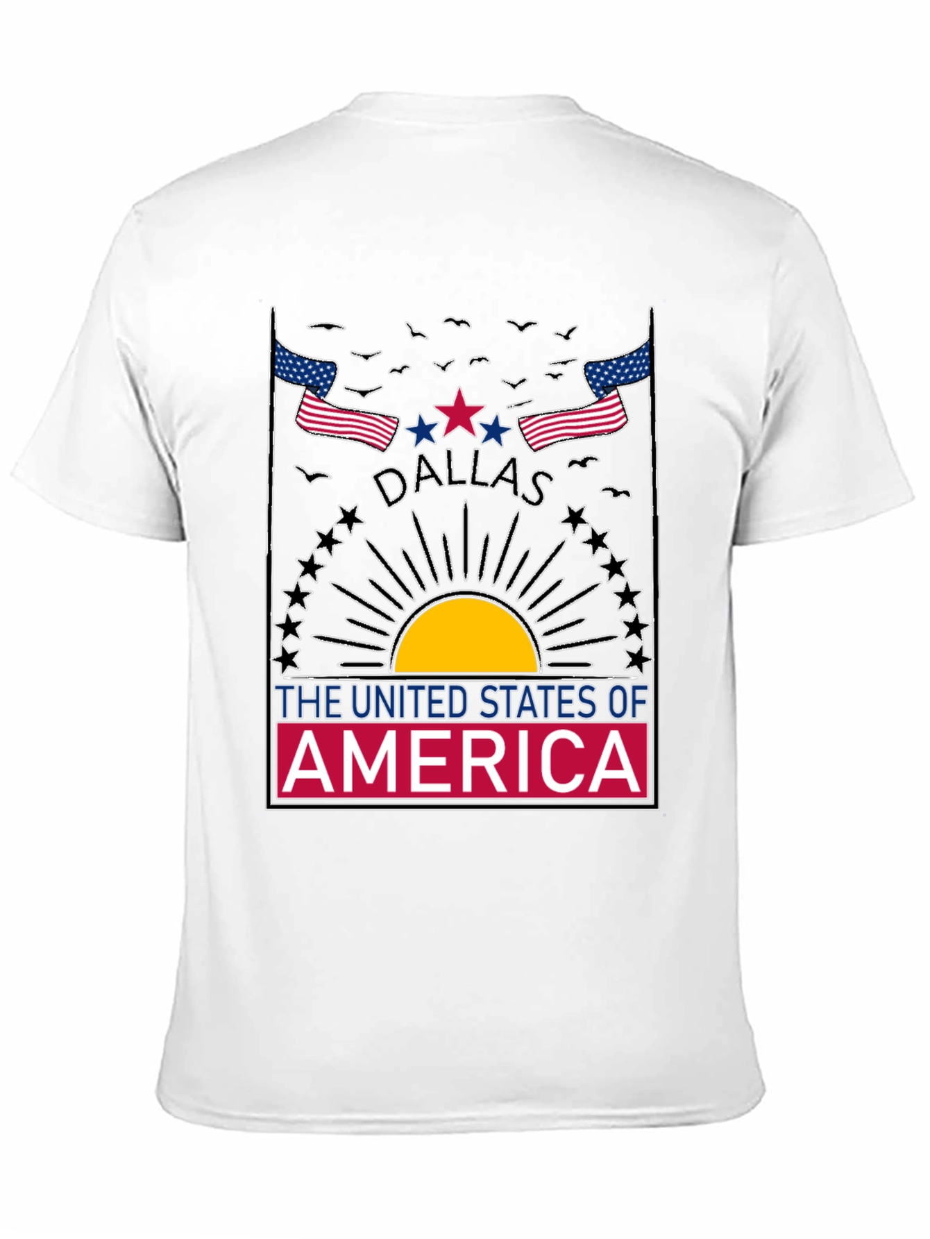 Dallas USA Graphic Tee - Patriotic Design