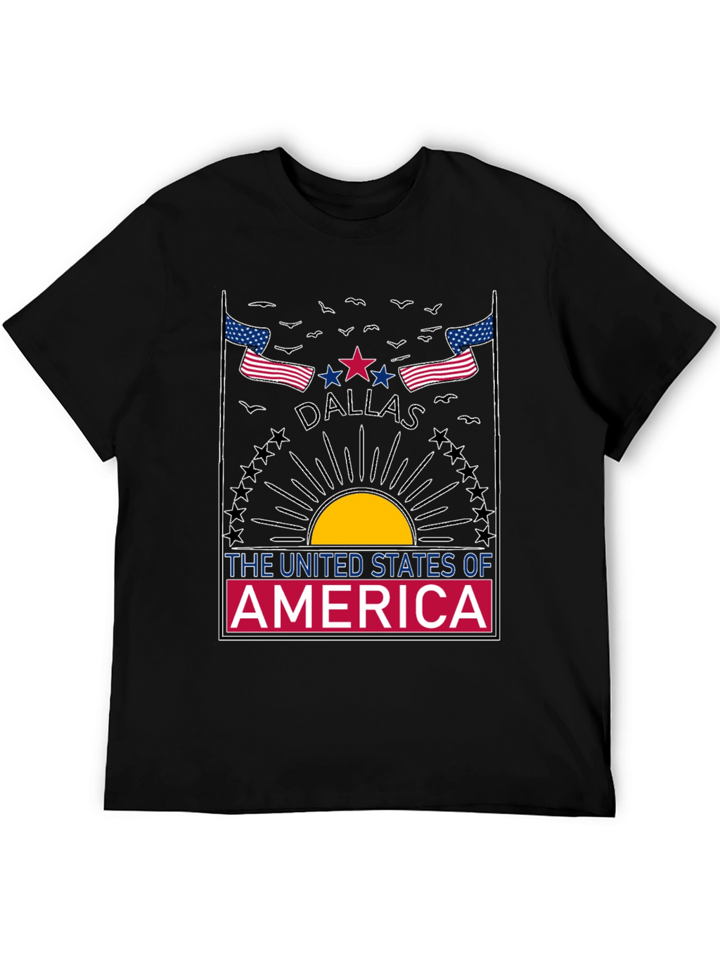 Dallas USA Graphic Tee - Patriotic Design