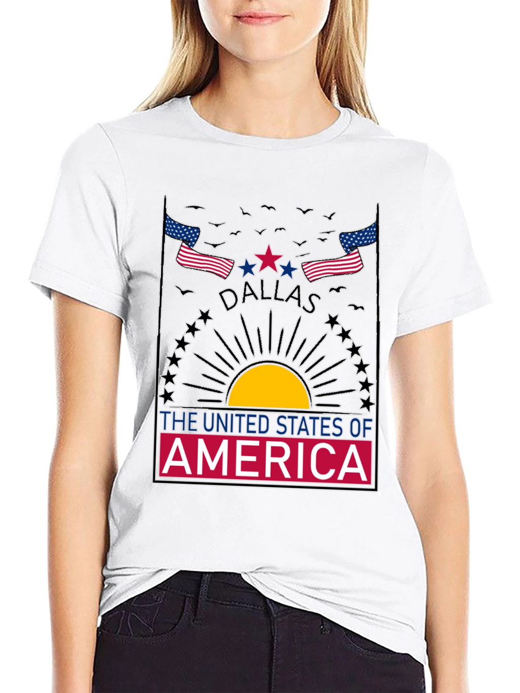 Dallas USA Graphic Tee - Patriotic Design