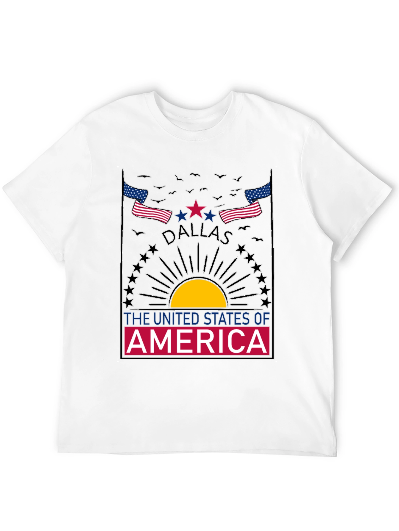 Dallas USA Graphic Tee - Patriotic Design