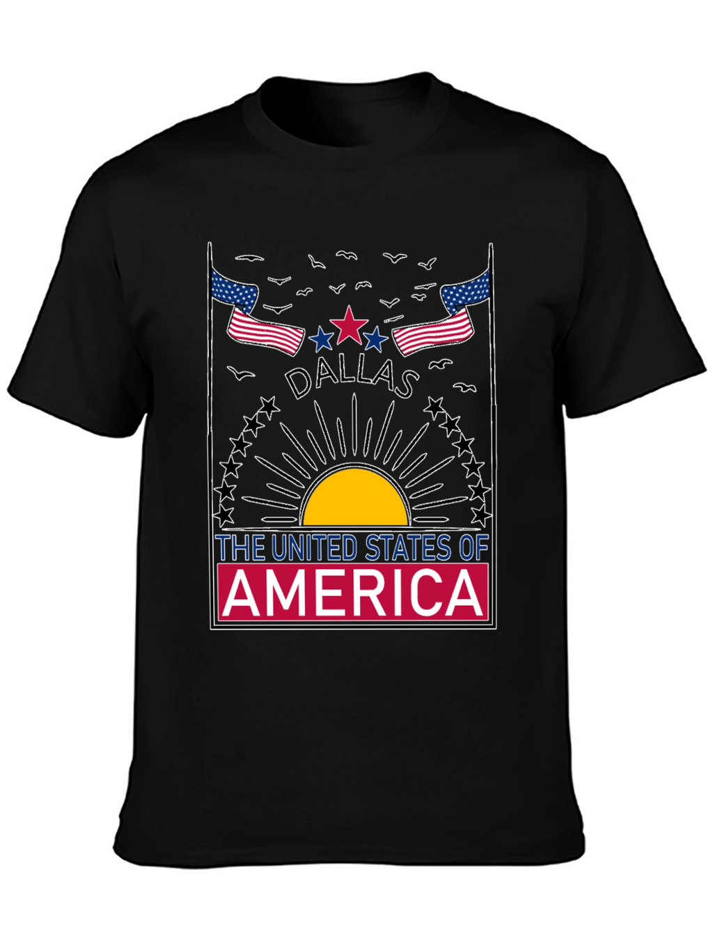 Dallas USA Graphic Tee - Patriotic Design