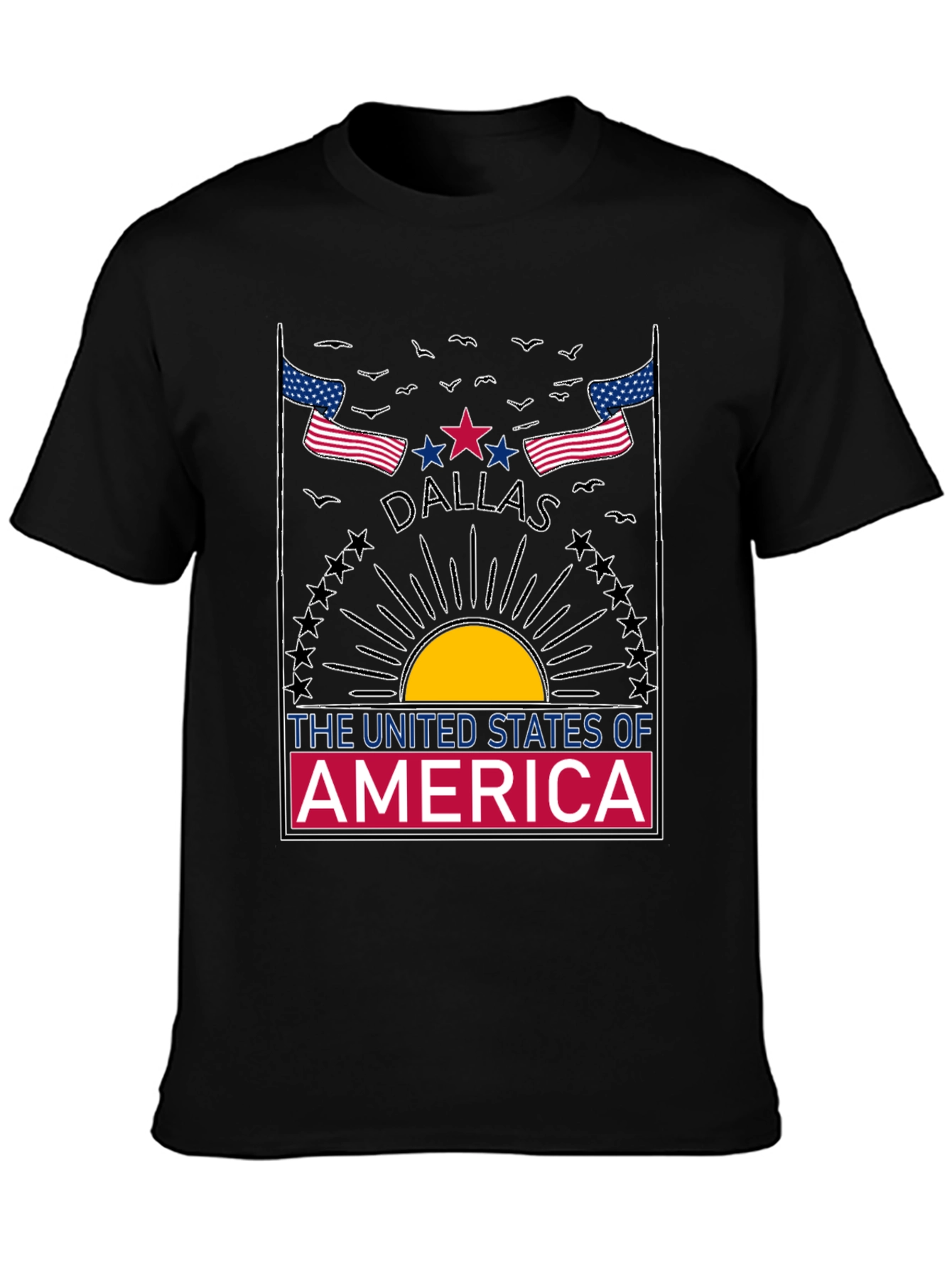 Dallas USA Graphic Tee - Patriotic Design