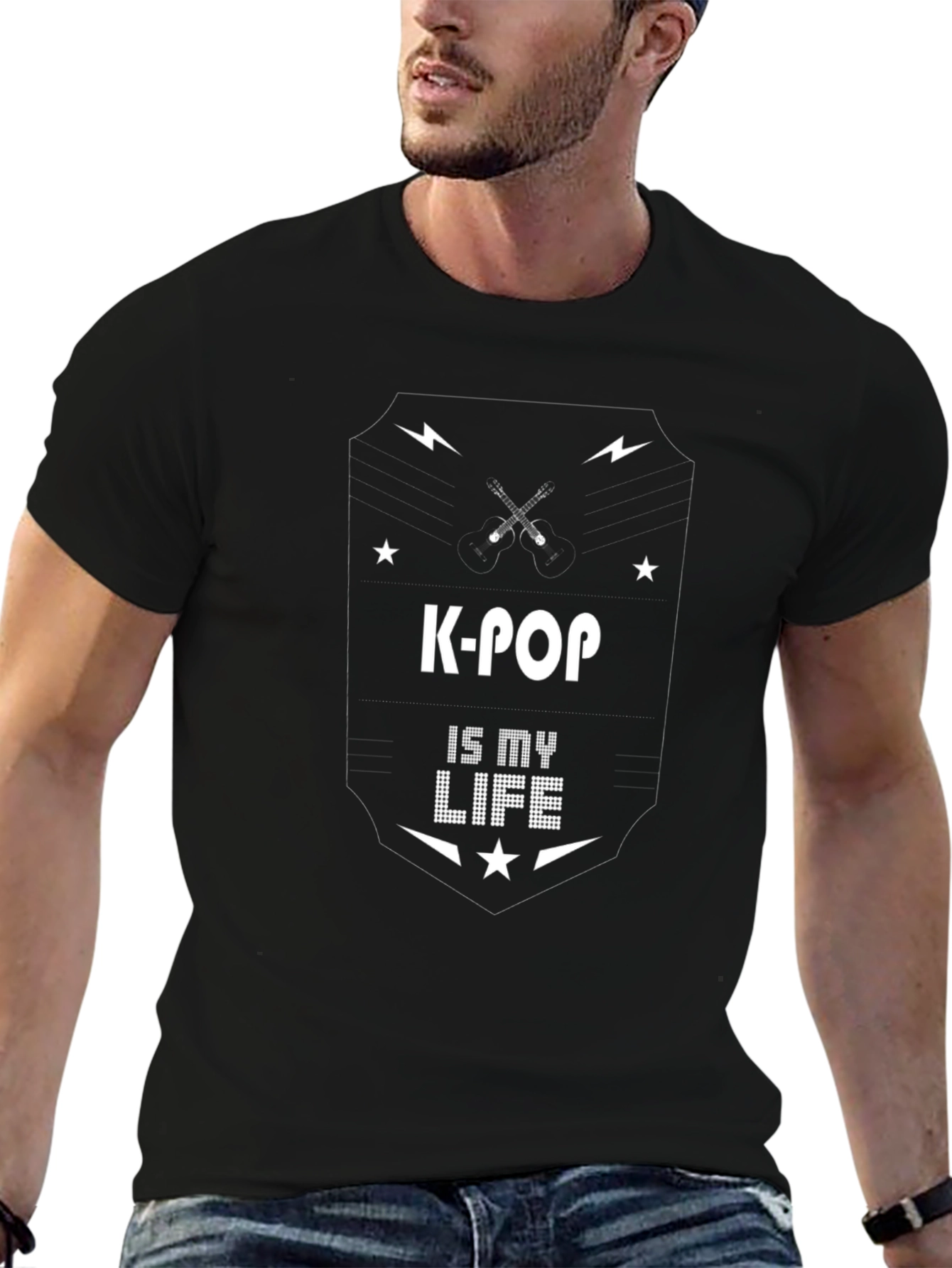 K-Pop is My Life Black Graphic Tee