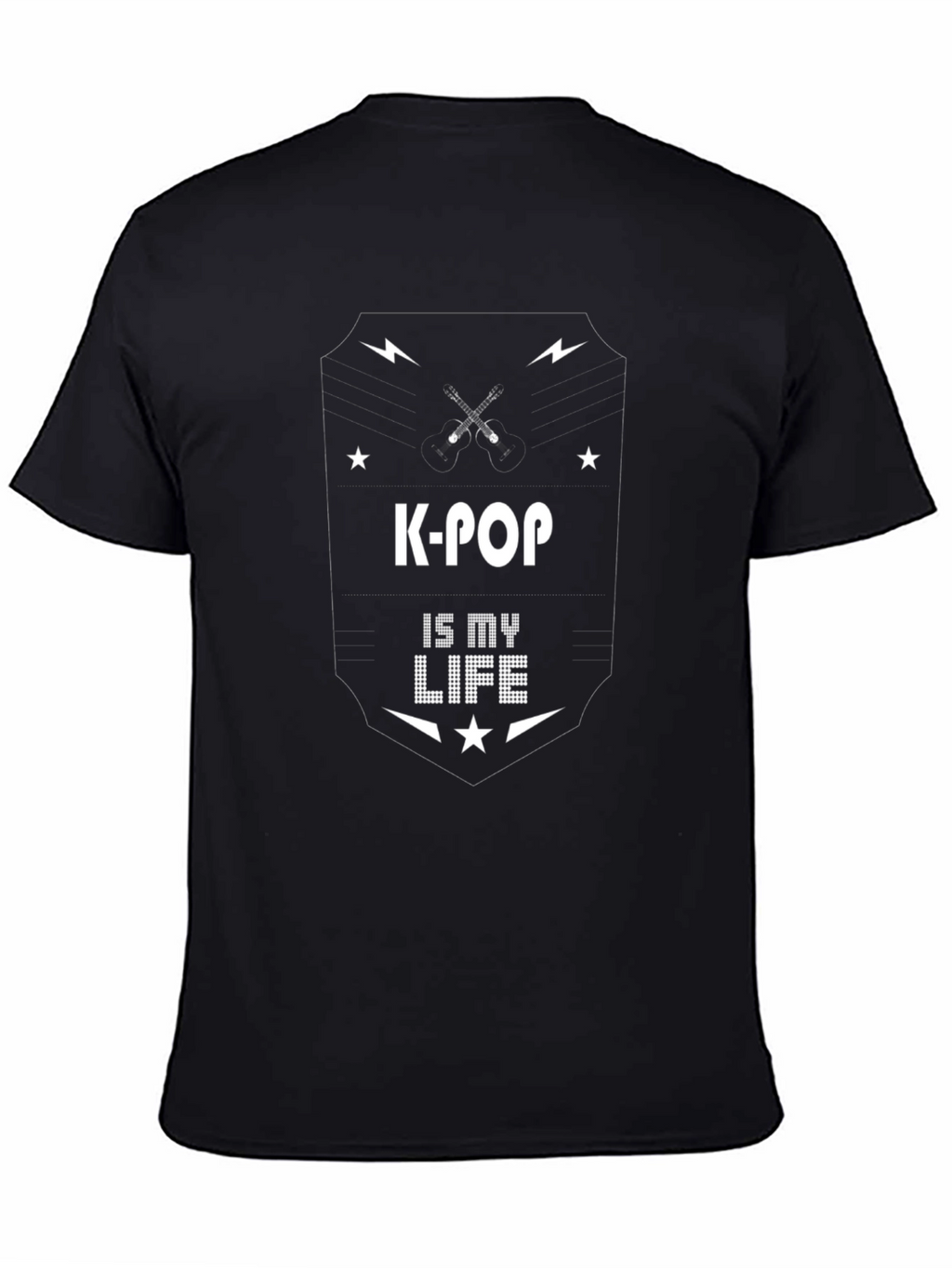K-Pop is My Life Black Graphic Tee