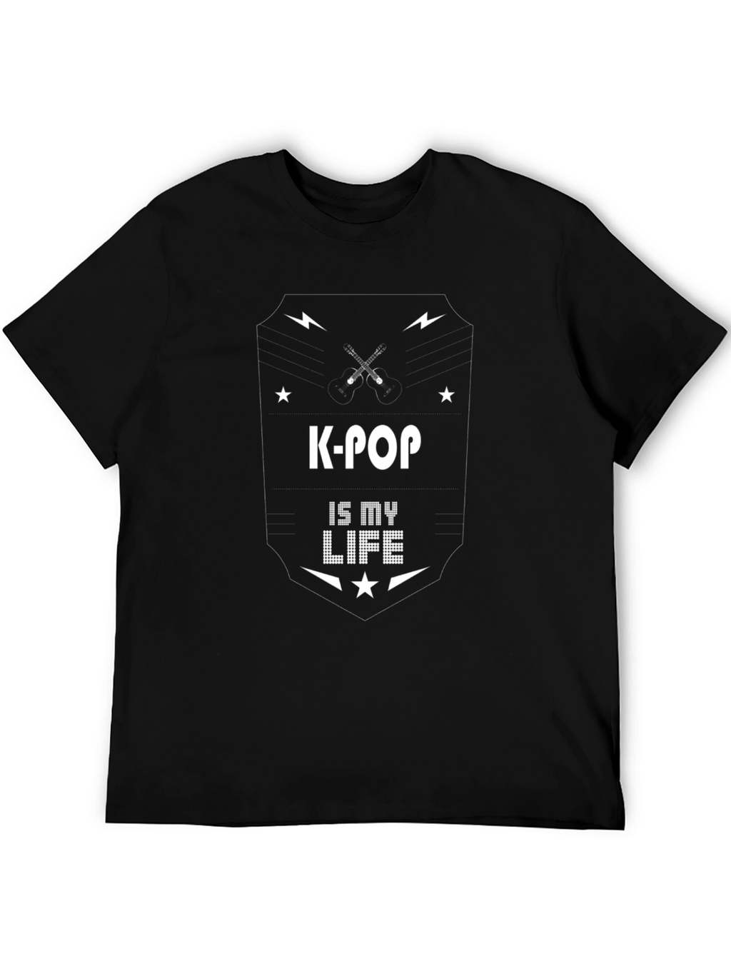K-Pop is My Life Black Graphic Tee