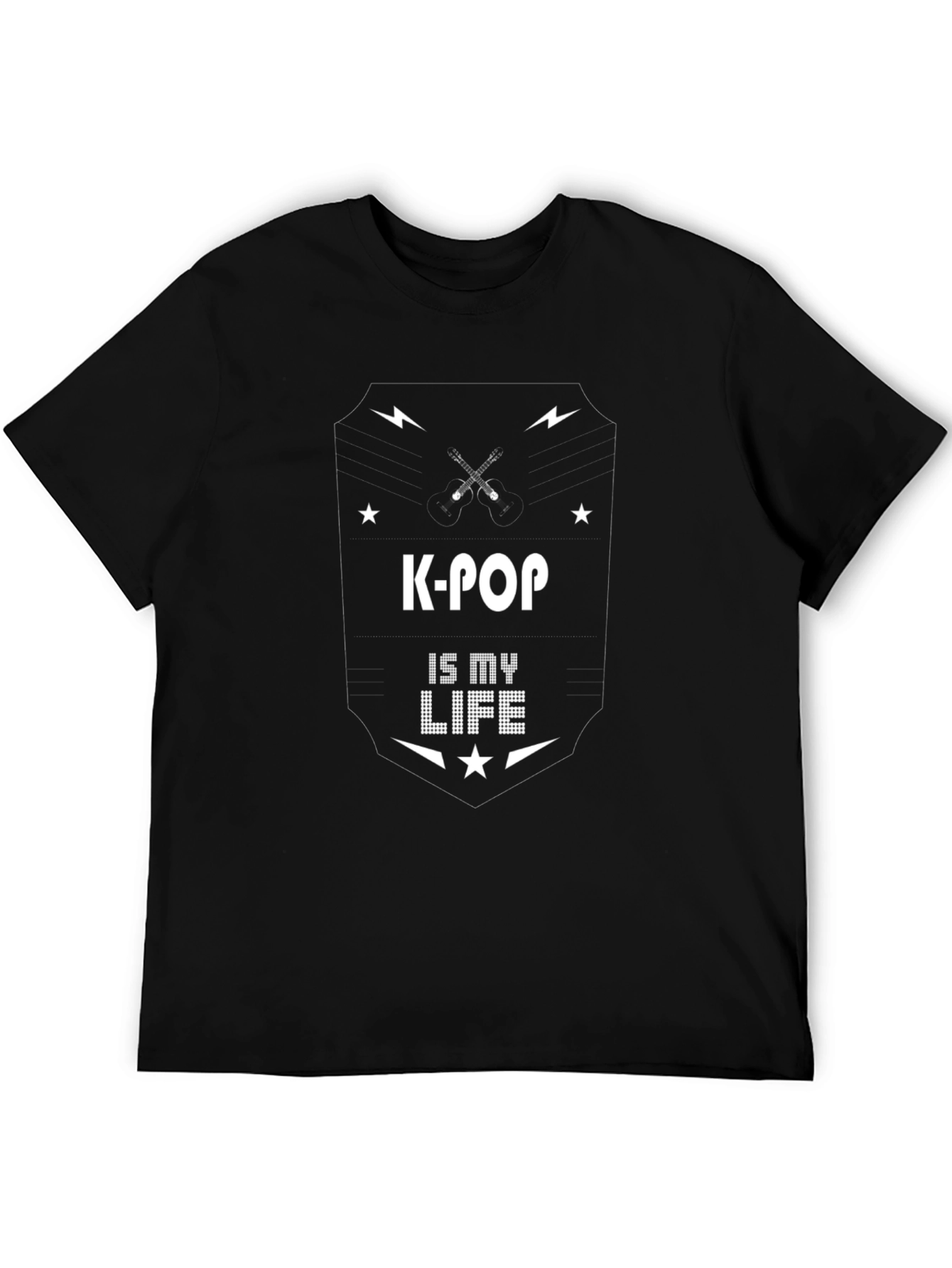 K-Pop is My Life Black Graphic Tee