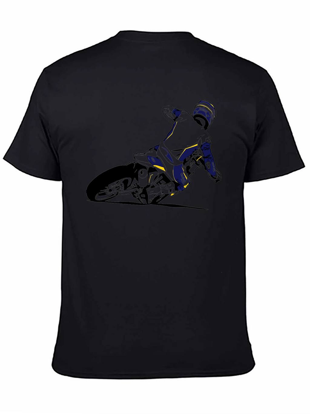 Motorcycle Rider Graphic Tee - Black