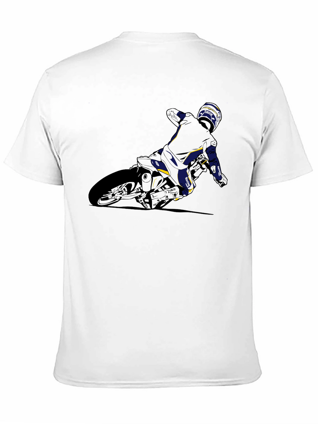 Motorcycle Rider Graphic Tee - Black