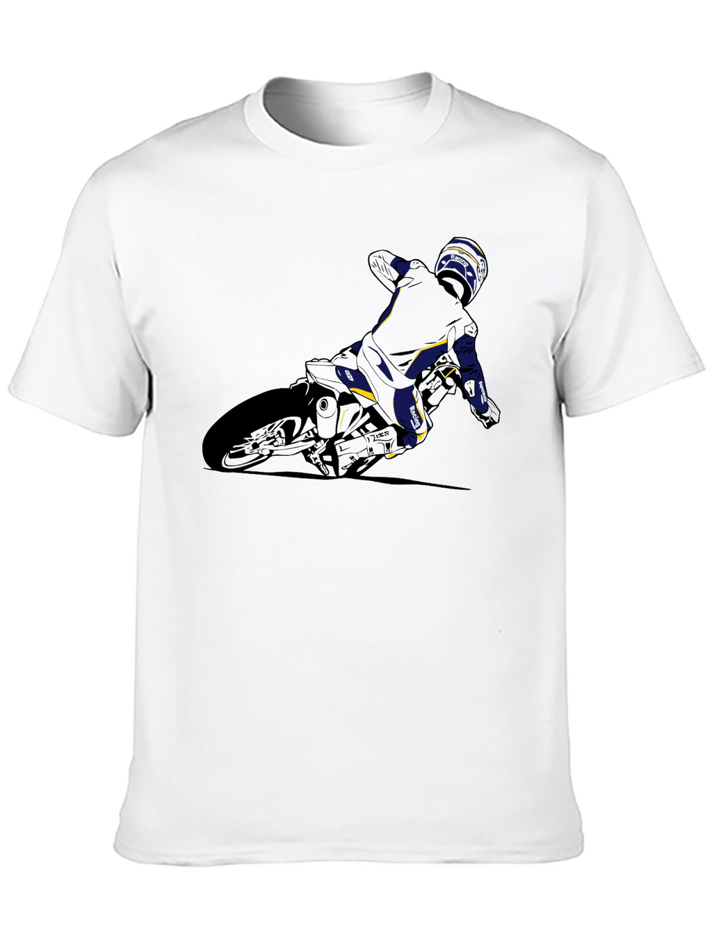 Motorcycle Rider Graphic Tee - Black