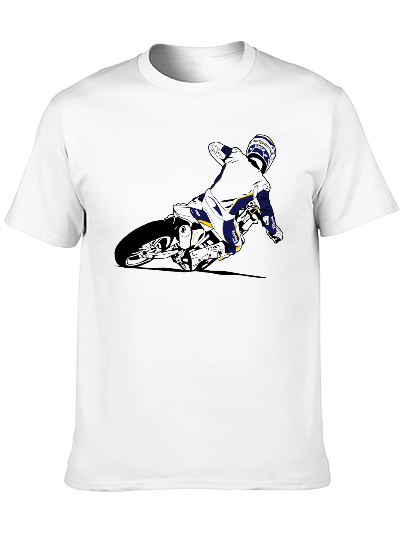 Motorcycle Rider Graphic Tee - Black