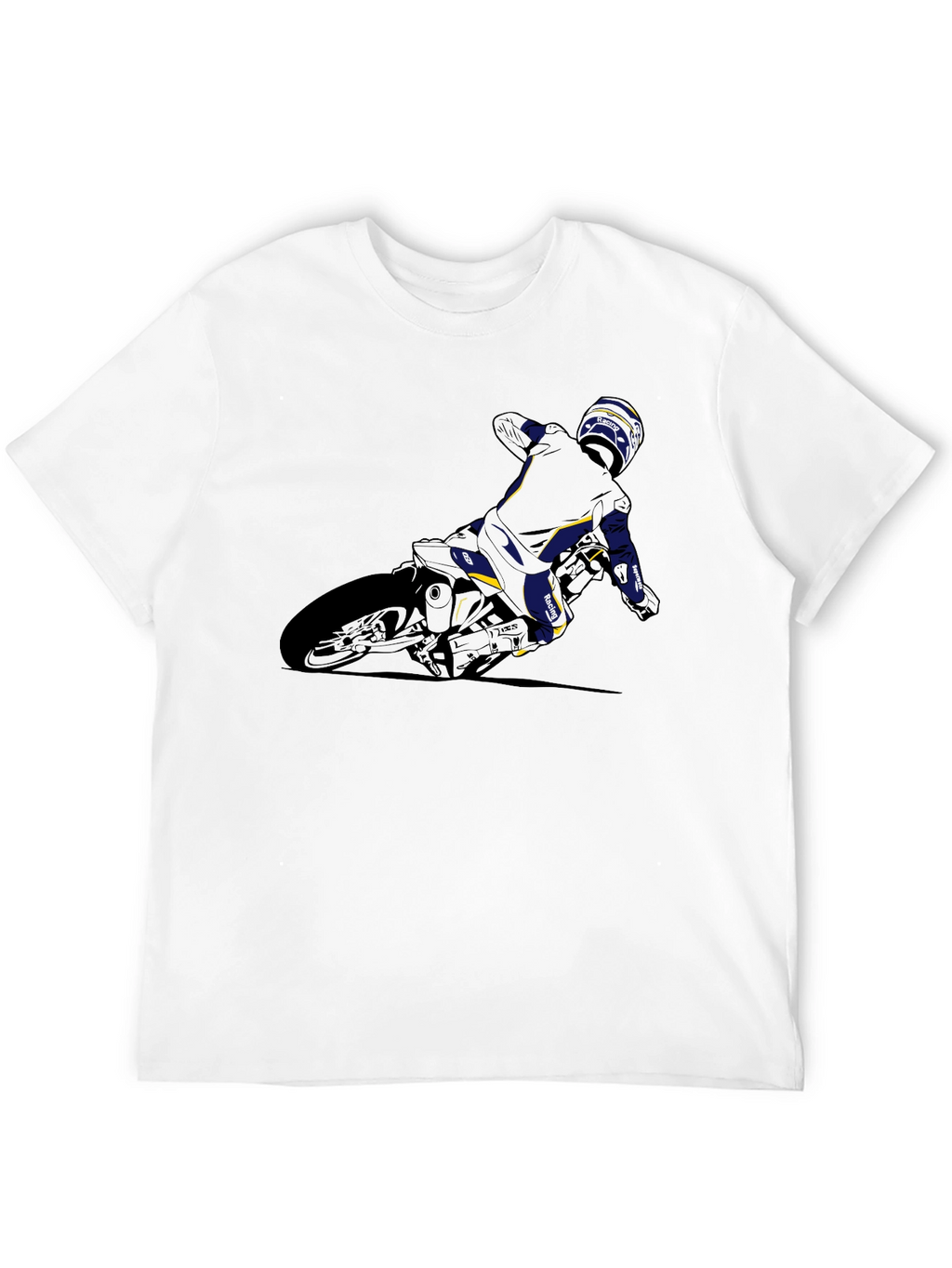Motorcycle Rider Graphic Tee - Black