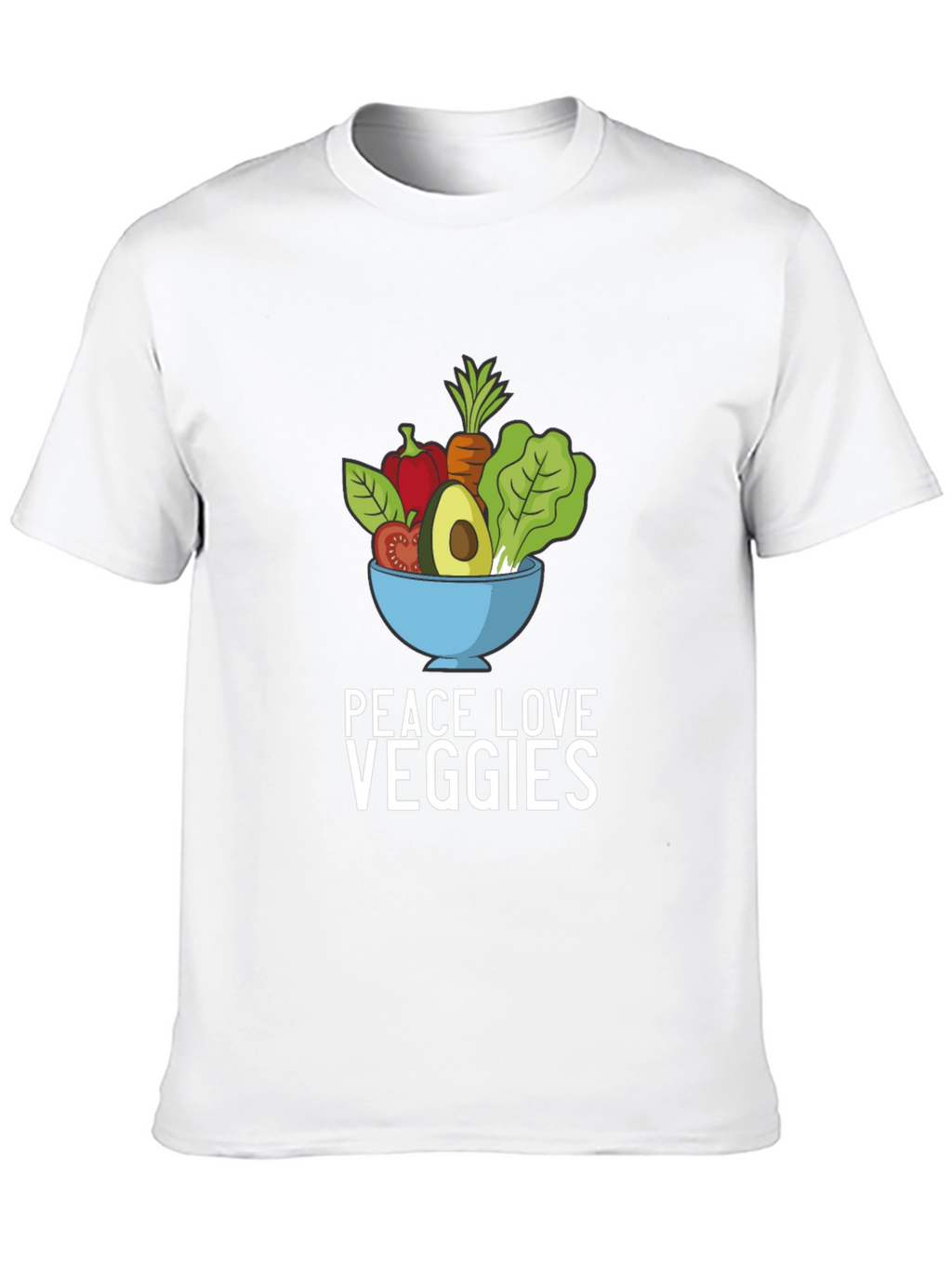 Peace Love Veggies Graphic Tee - Black T-Shirt