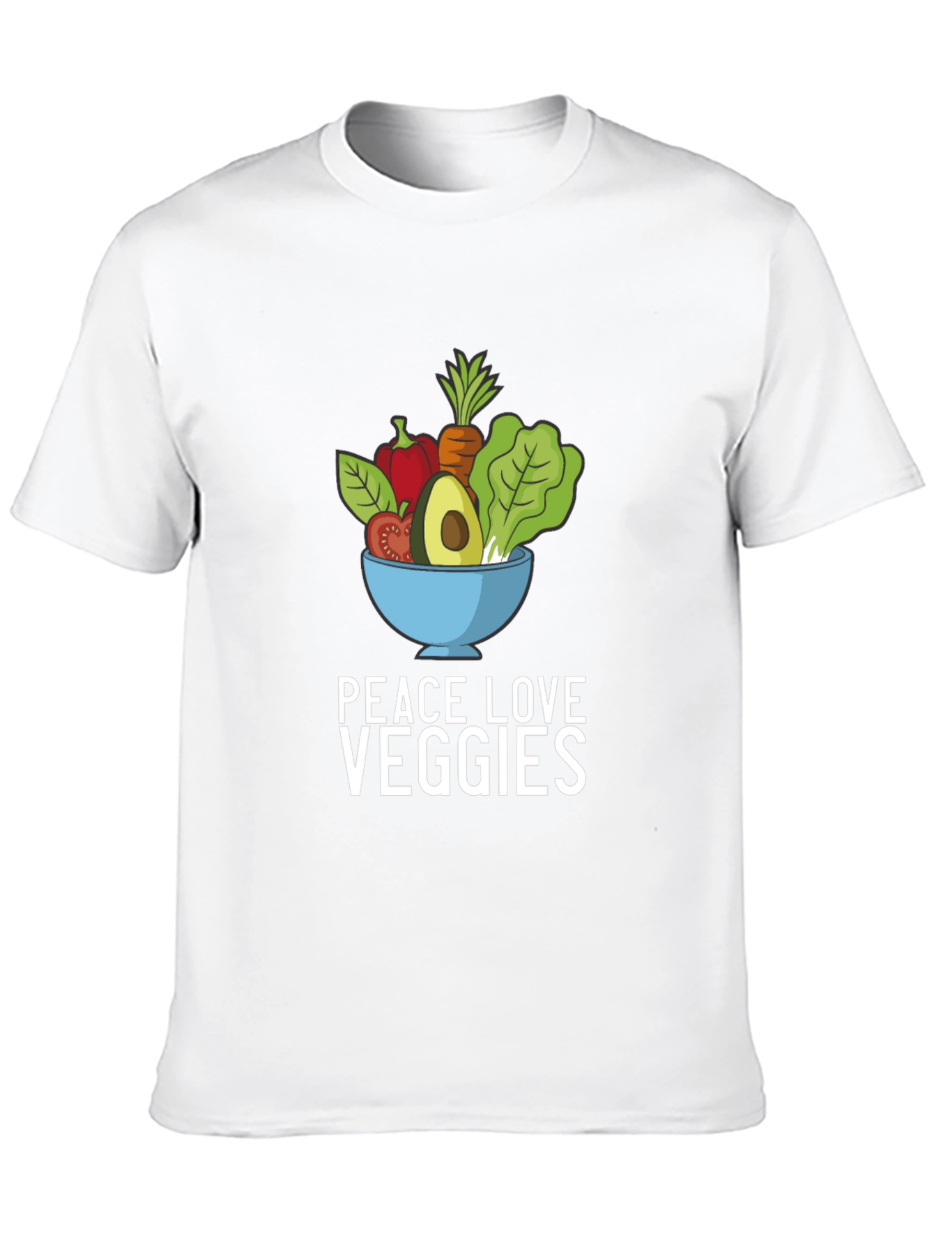 Peace Love Veggies Graphic Tee - Black T-Shirt