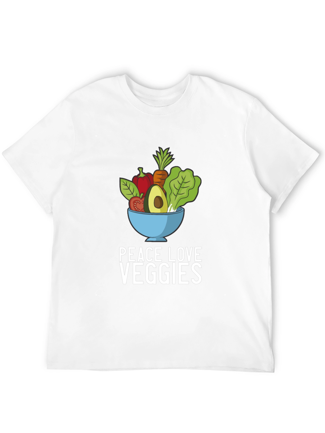 Peace Love Veggies Graphic Tee - Black T-Shirt