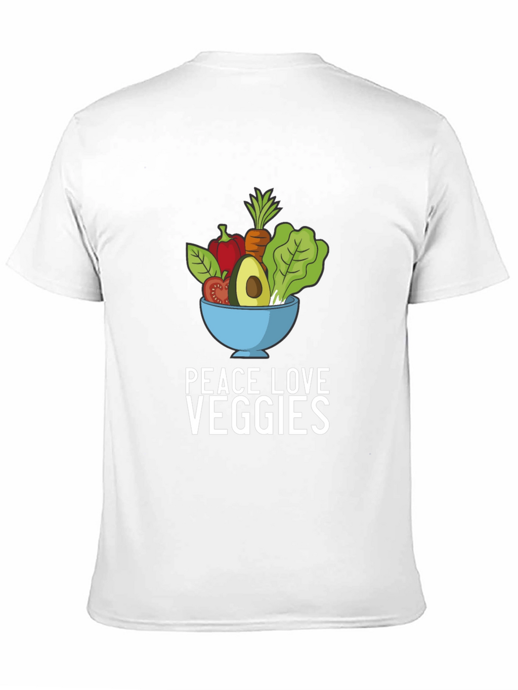 Peace Love Veggies Graphic Tee - Black T-Shirt