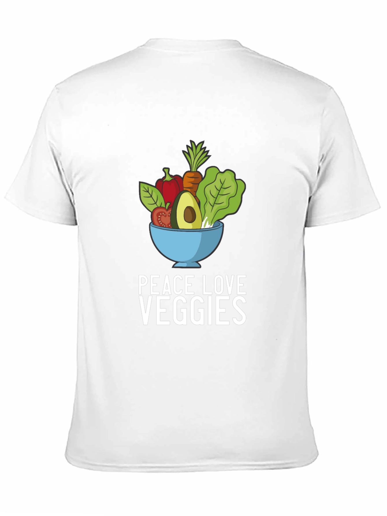 Peace Love Veggies Graphic Tee - Black T-Shirt