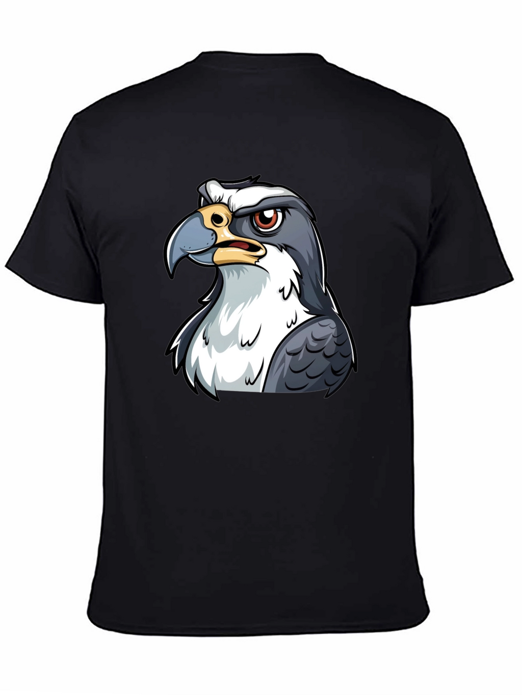 Angry Bird Graphic Tee - Black Cotton T-Shirt