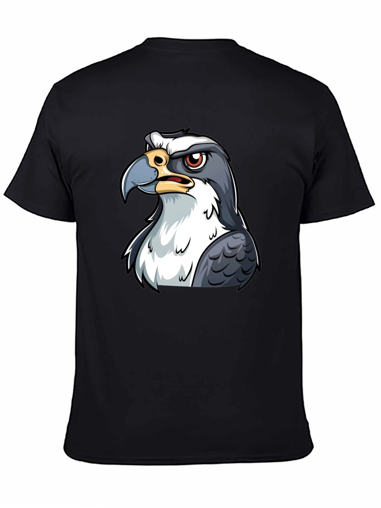 Angry Bird Graphic Tee - Black Cotton T-Shirt