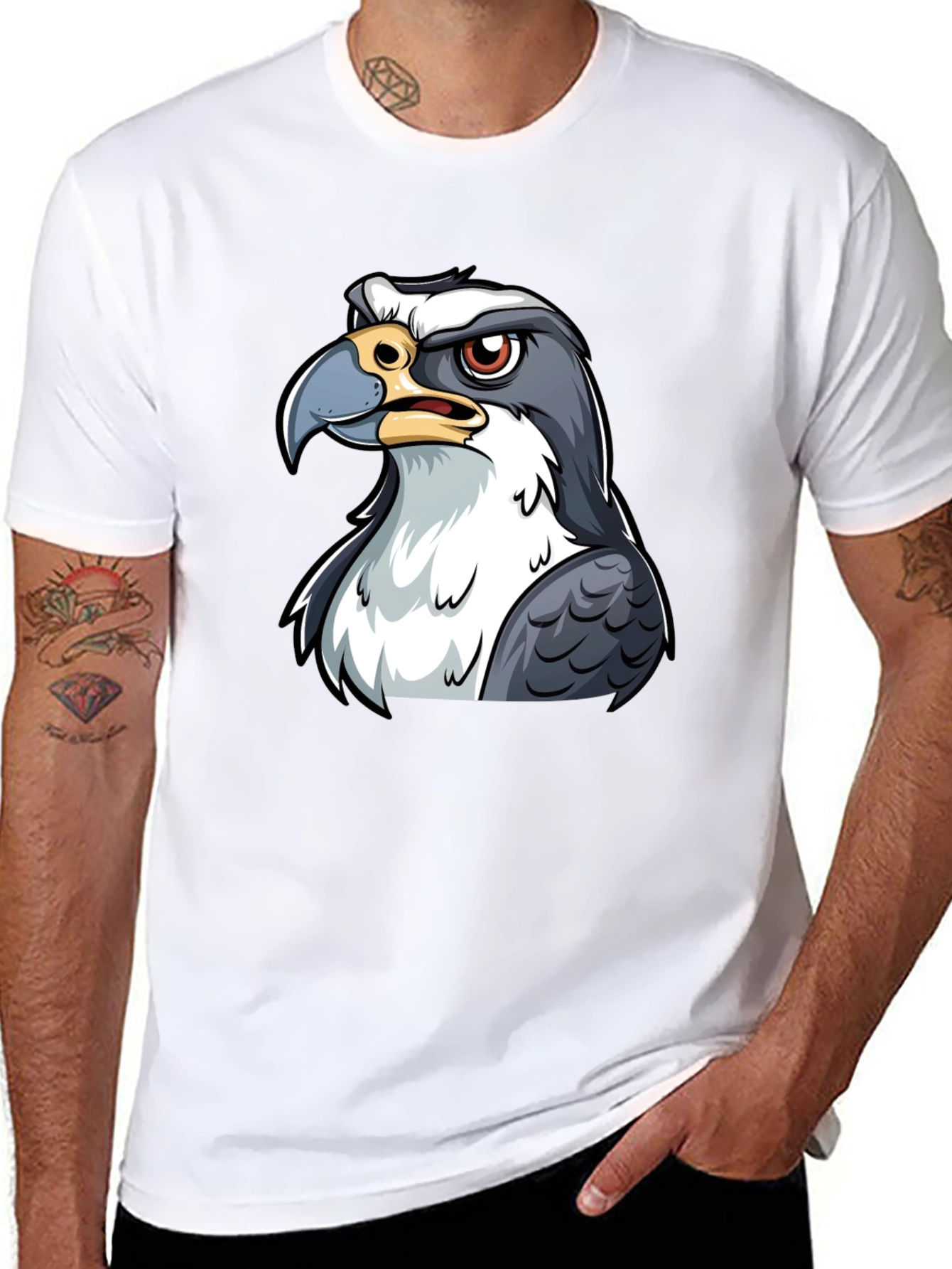 Angry Bird Graphic Tee - Black Cotton T-Shirt
